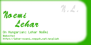 noemi lehar business card
